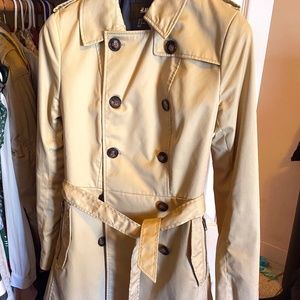 H&M Tan Trench Coat Size 8